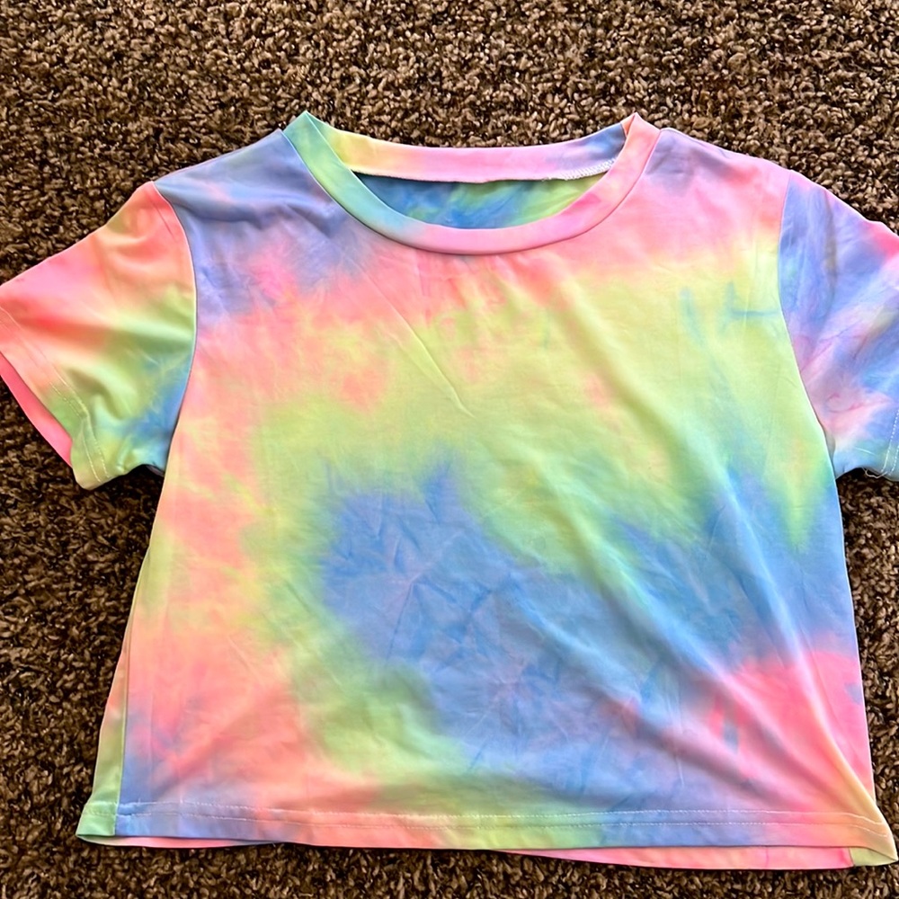 Tie Dye cropped tee